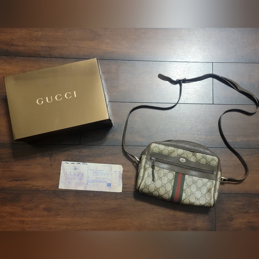 RARE Vintage Gucci Should Bag With ORIGINAL BOX and RECEIPT from 1989!!!